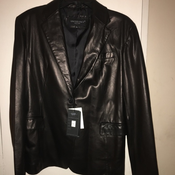 XL black leather jacket - Picture 3 of 7